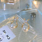 Elegant Golden Cross Pearl Zircon Earing's